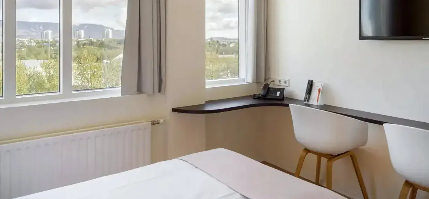 Balcony view of Reykjavik Lights Hotel by Kea